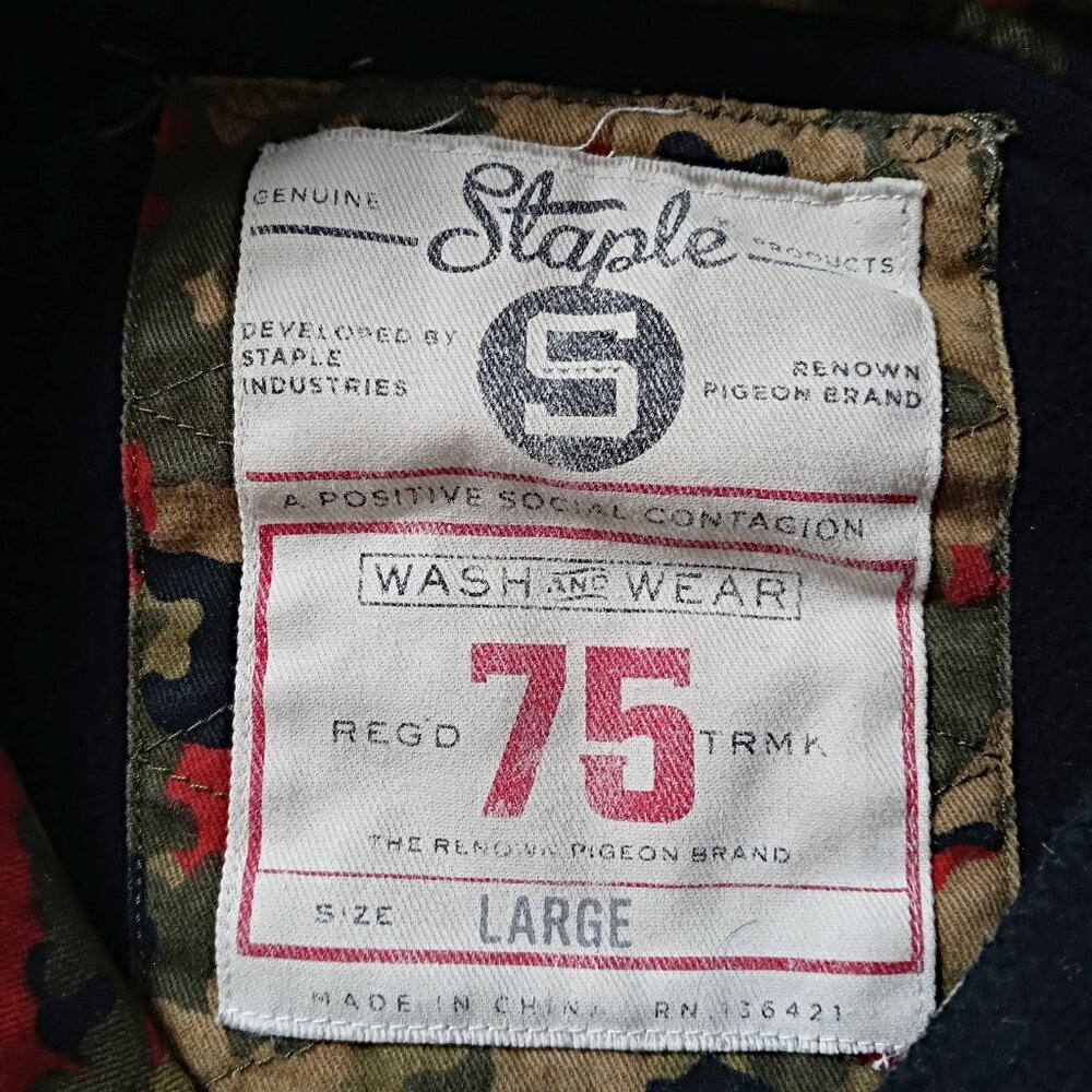 Staple Pigeon Mens Hoodie Sweatshirt Black Cotton Blend Embroidered Size Large - Picture 11 of 12